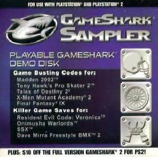 GameShark Sampler [U] (Sample GameShark and Bonus Savegames) (Unl